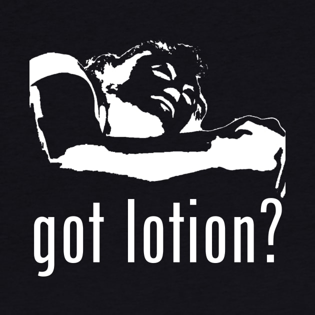 Got Lotion? Buffalo Bill (White) by Zombie Squad Clothing
